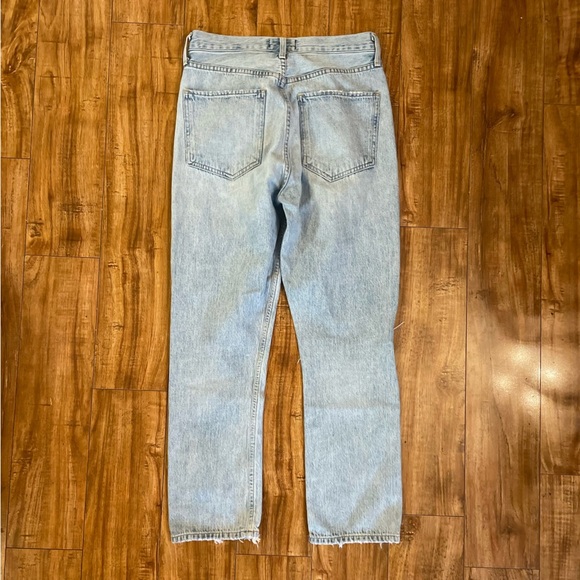 AGOLDE Women’s Riley High Rise Straight Distressed Crop Ankle Jean Size 26 - Picture 8 of 11